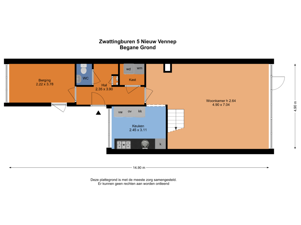 Bekijk plattegrond van Begane Grond van Zwattingburen 5