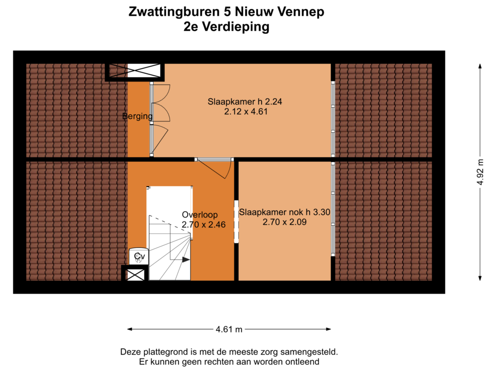 Bekijk plattegrond van 2e Verdieping van Zwattingburen 5