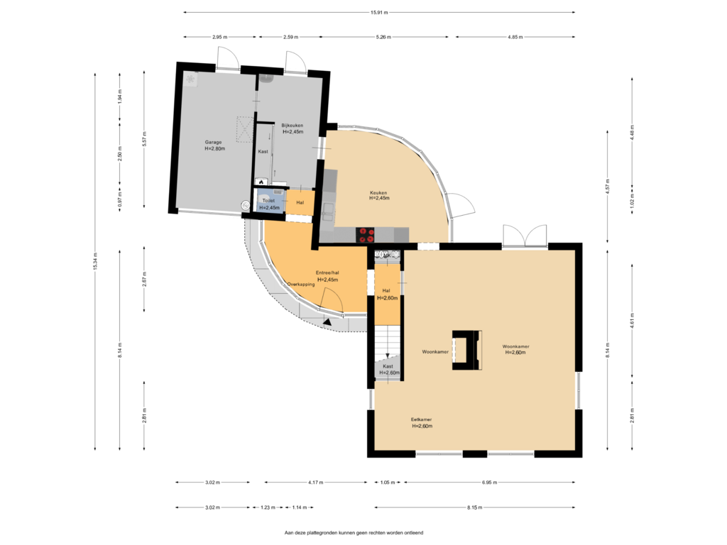 Bekijk plattegrond van Begane grond van Populierenstraat 1