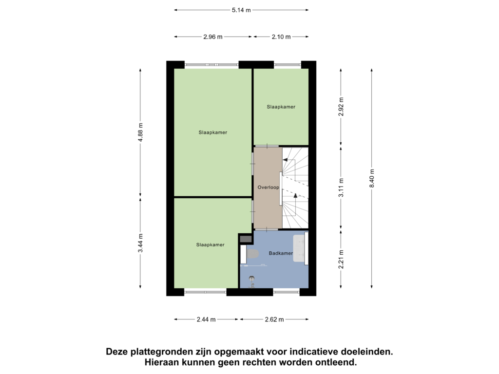 Bekijk plattegrond van Eerste Verdieping van de Ruyterstraat 2-A