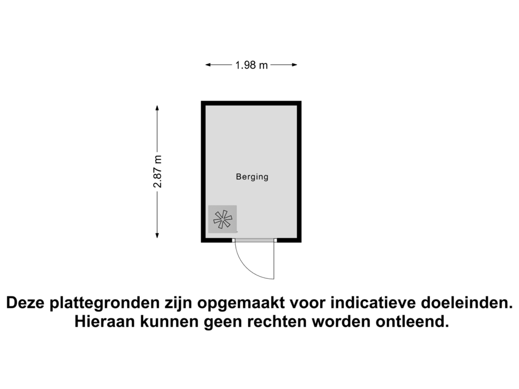 Bekijk plattegrond van Berging van de Ruyterstraat 2-A