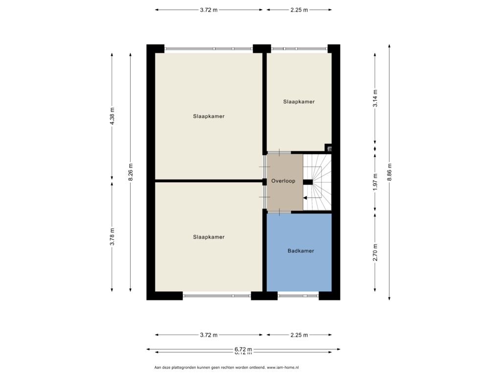 View floorplan of 1e Verdieping of August Vermeylenlaan 24