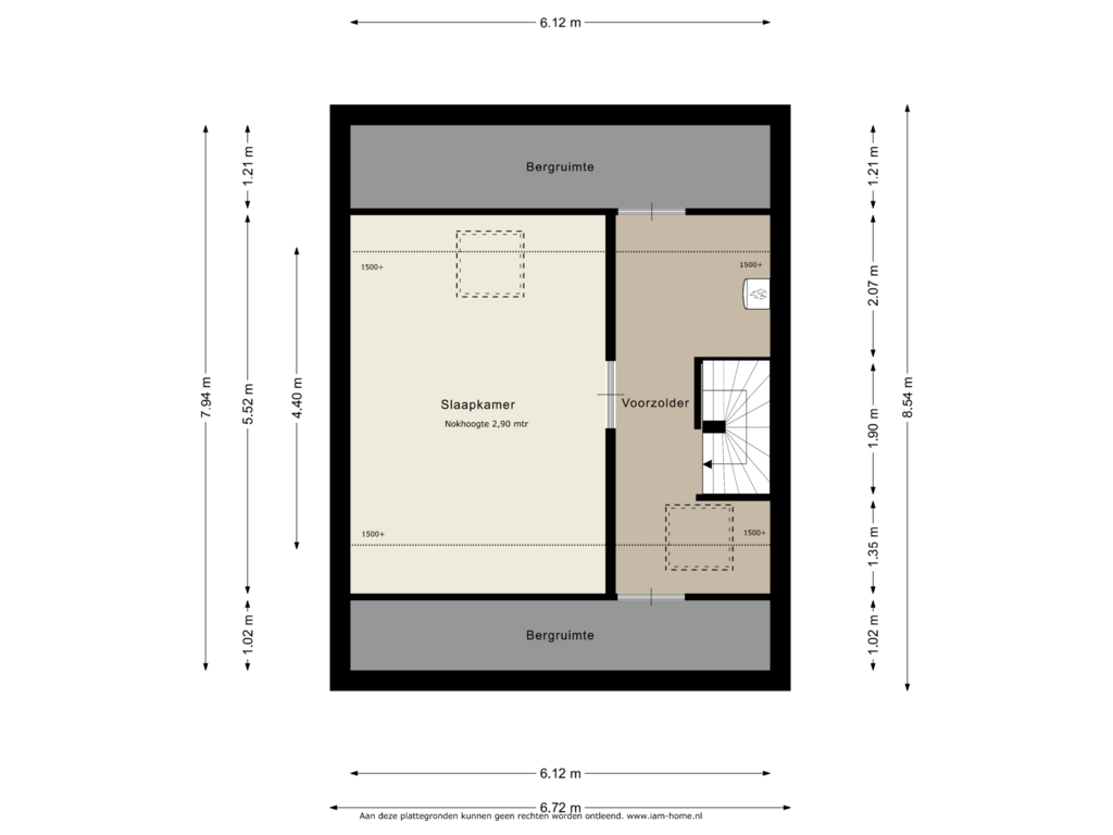 View floorplan of 2e Verdieping of August Vermeylenlaan 24