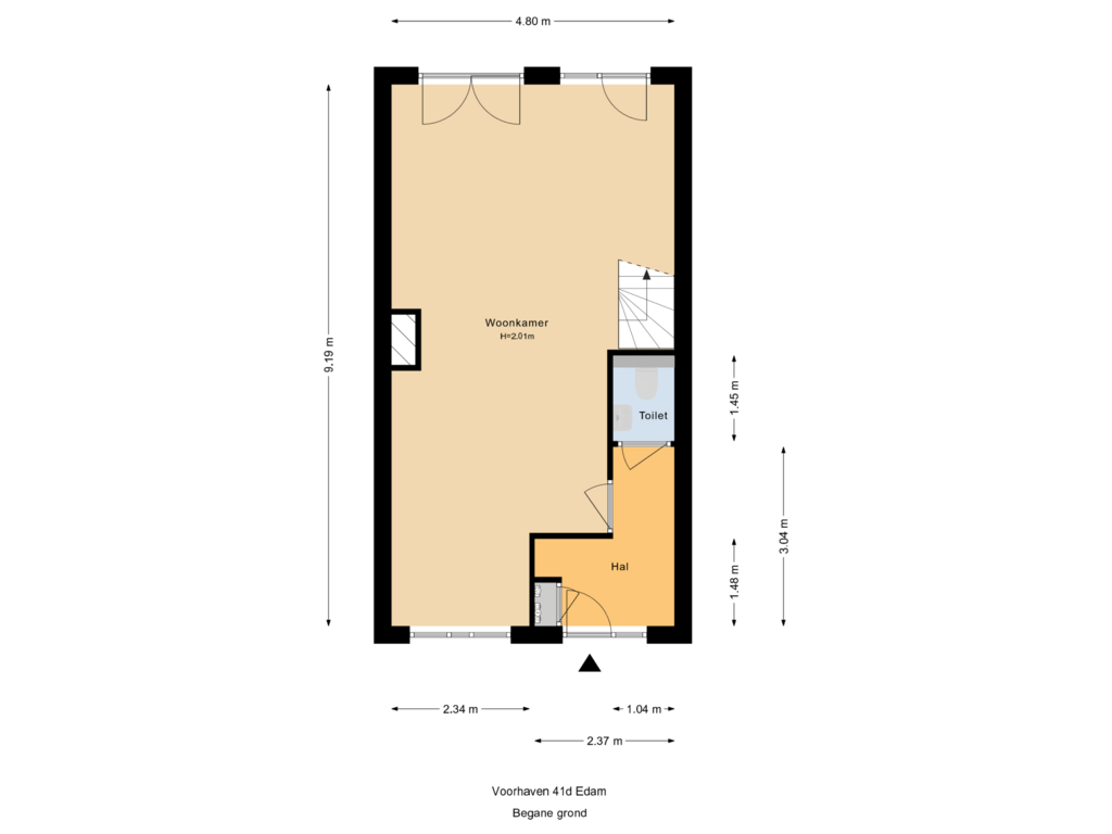 Bekijk plattegrond van Begane grond van Voorhaven 41-D