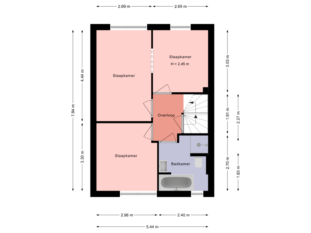 Bekijk plattegrond van 1e verdieping van Pierrestraat 17