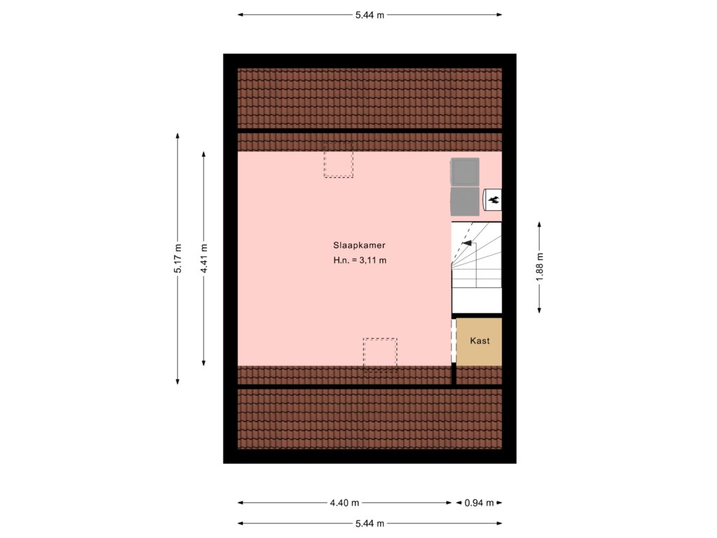 Bekijk plattegrond van 2e verdieping van Pierrestraat 17