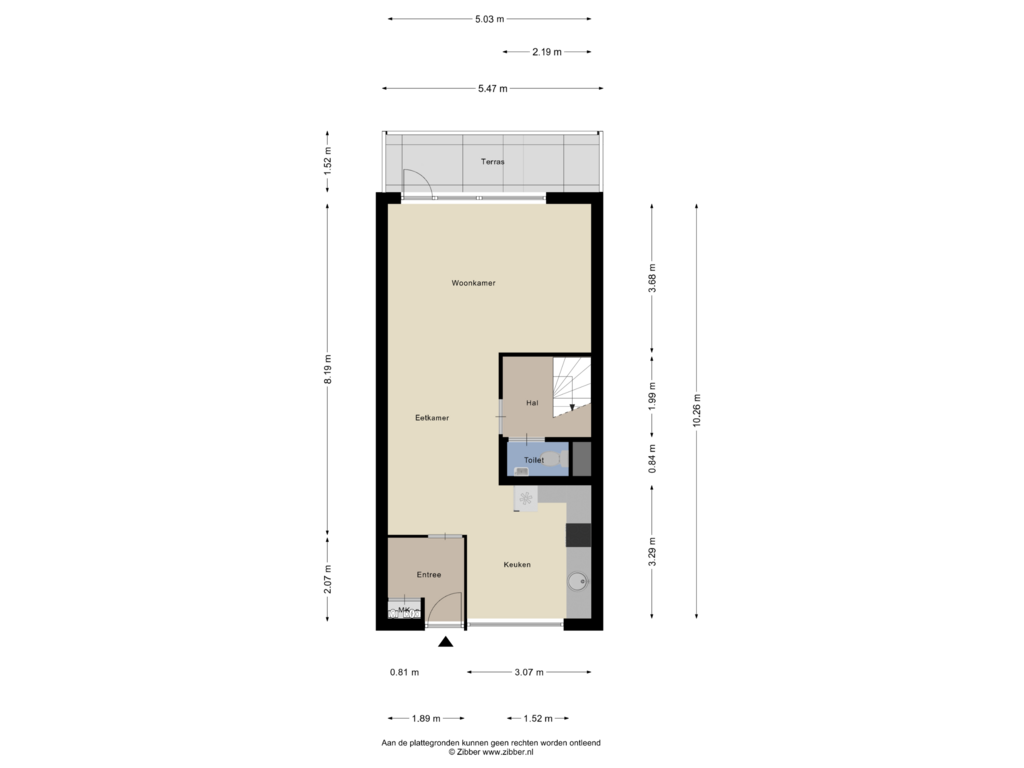 Bekijk plattegrond van Eerste Verdieping van Looiersplein 13