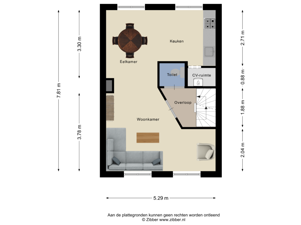 Bekijk plattegrond van Eerste Verdieping van Emmastraat 39