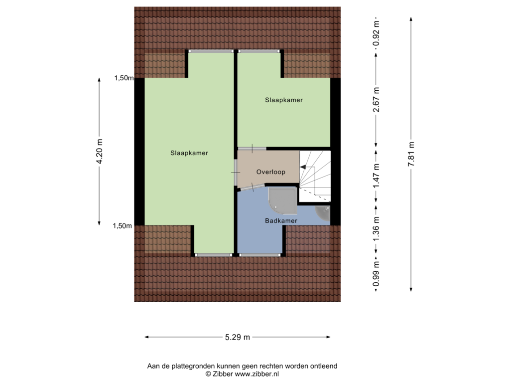 Bekijk plattegrond van Tweede  Verdieping van Emmastraat 39