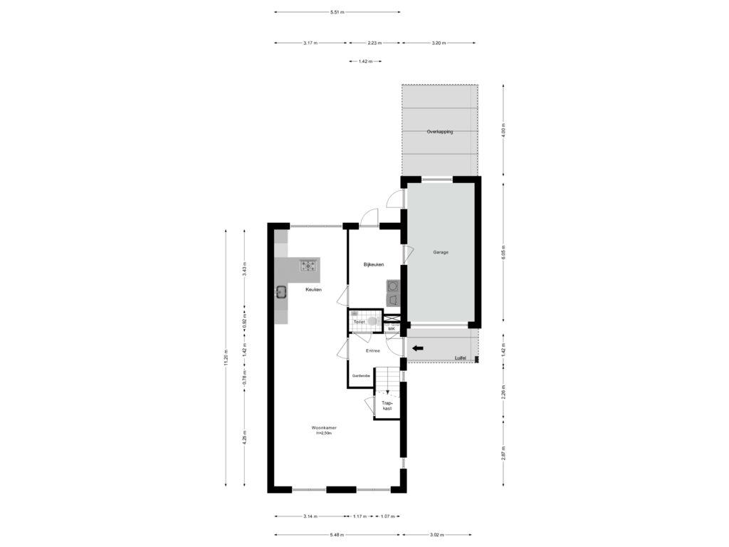 View floorplan of Begane Grond of Wim Kanlaan 16