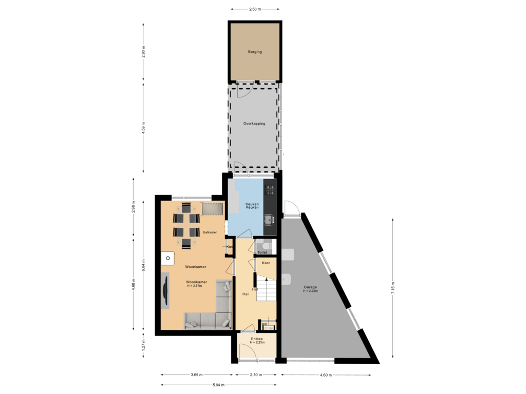 Bekijk plattegrond van Begane grond van Seisweg 116