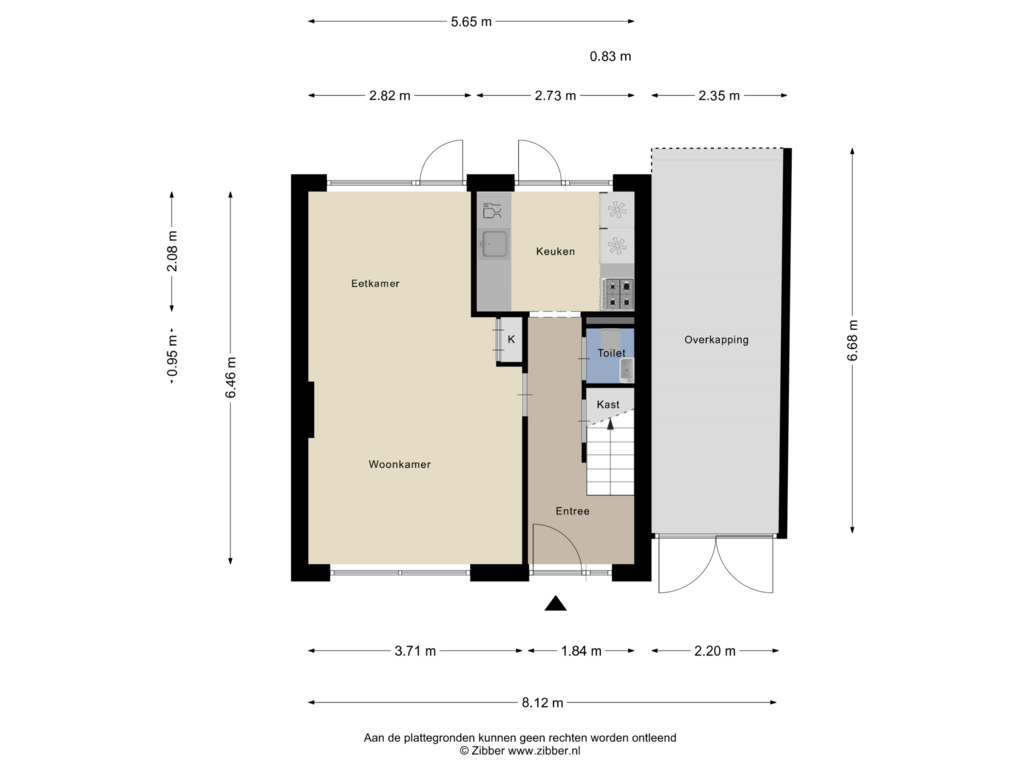 Bekijk plattegrond van Begane Grond van Merelstraat 25