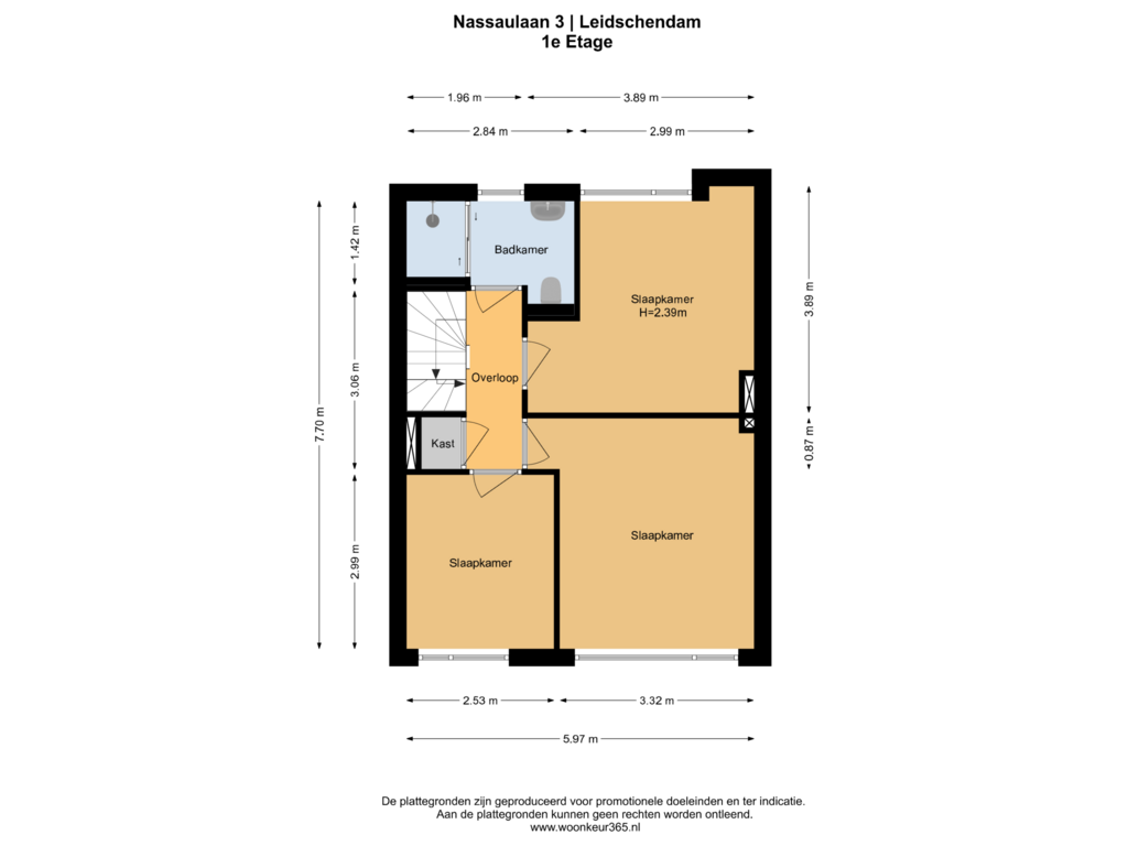 Bekijk plattegrond van 1e Etage van Nassaulaan 3