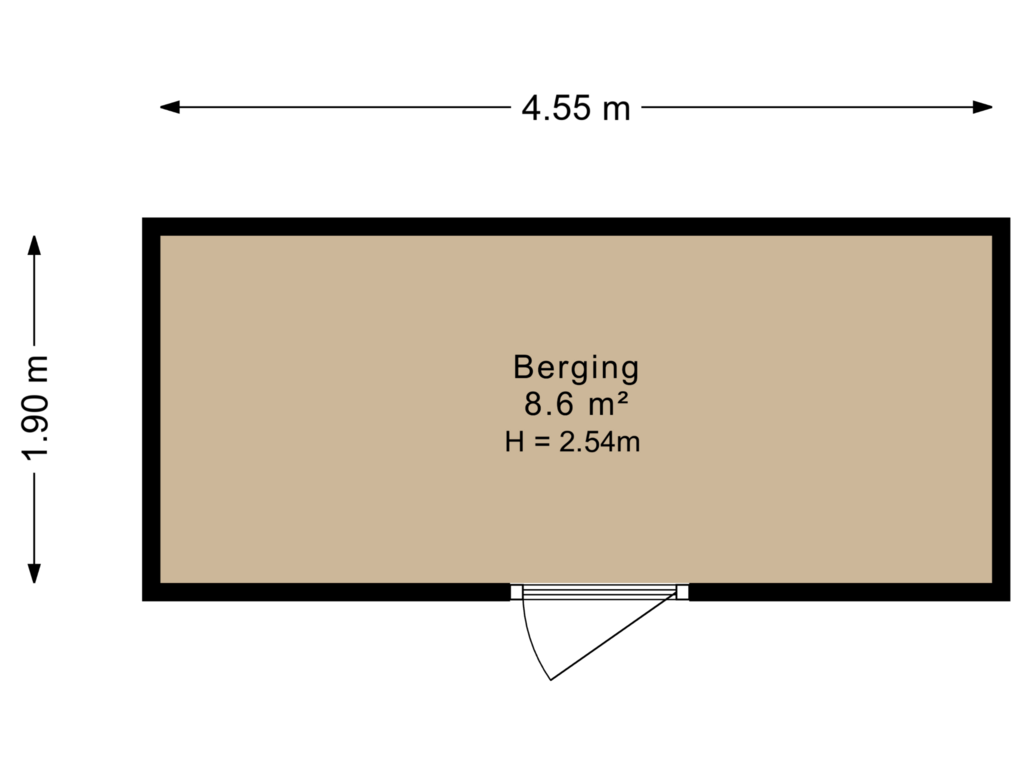 View floorplan of Berging 1 of De Malus 217