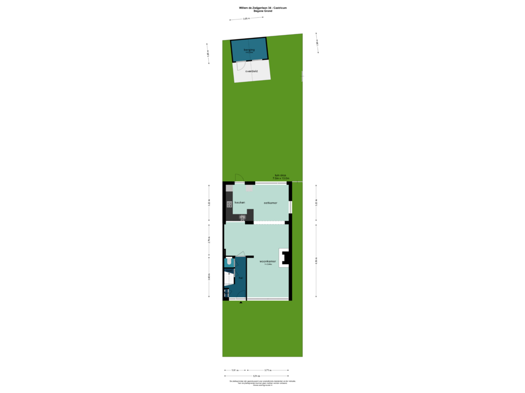 Bekijk plattegrond van BEGANE GROND van Willem de Zwijgerlaan 34