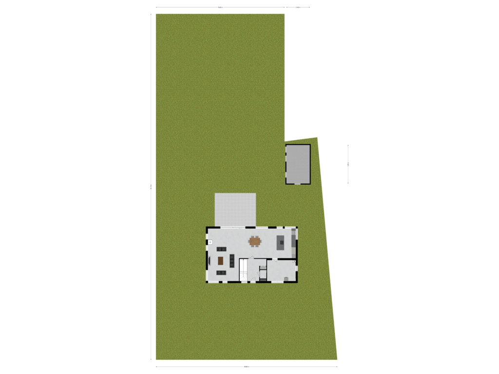 Bekijk plattegrond van Situatie van Raadhuisstraat 21-B