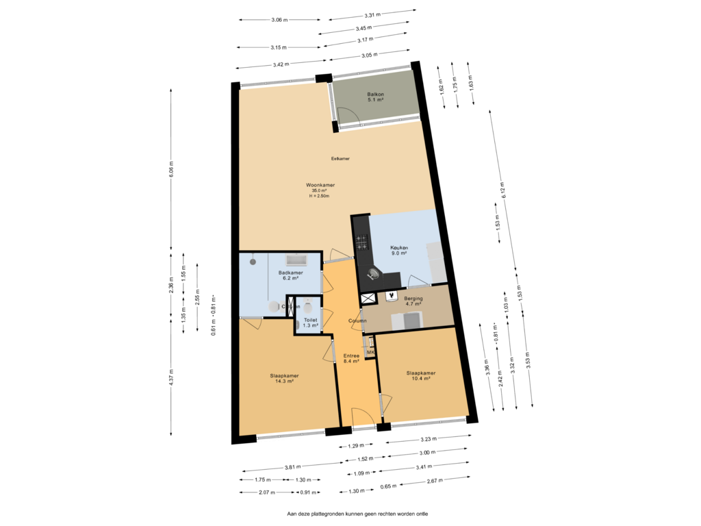 Bekijk plattegrond van Appartement van Keizersmantel 473