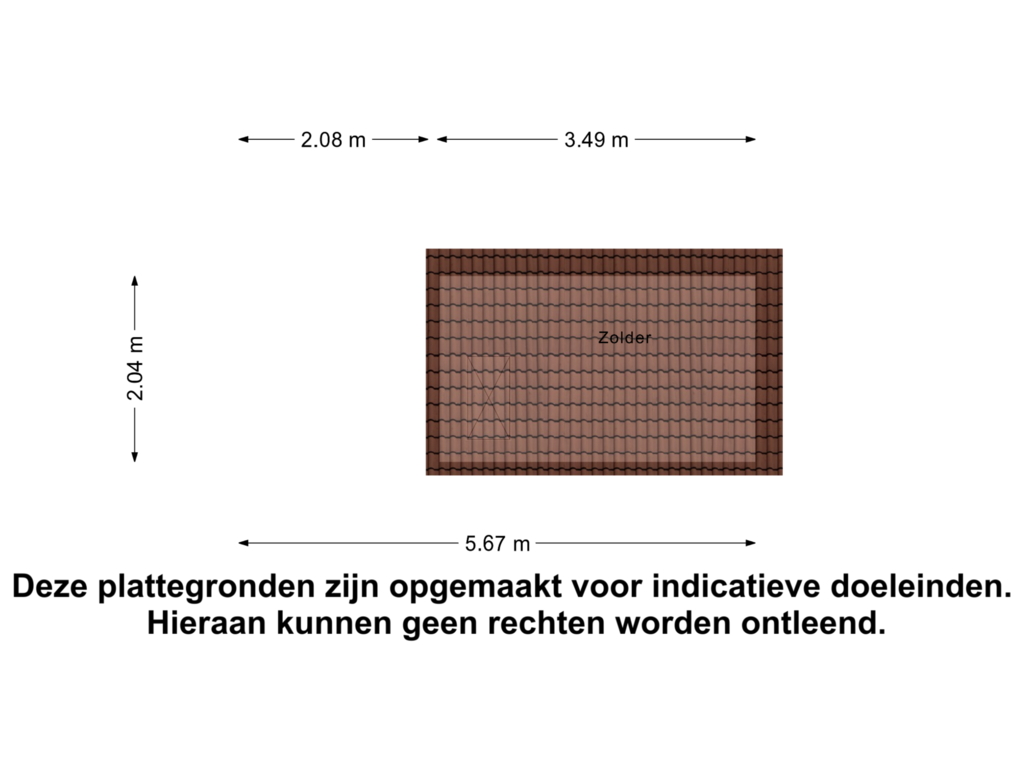 View floorplan of Zolder of Otello 34