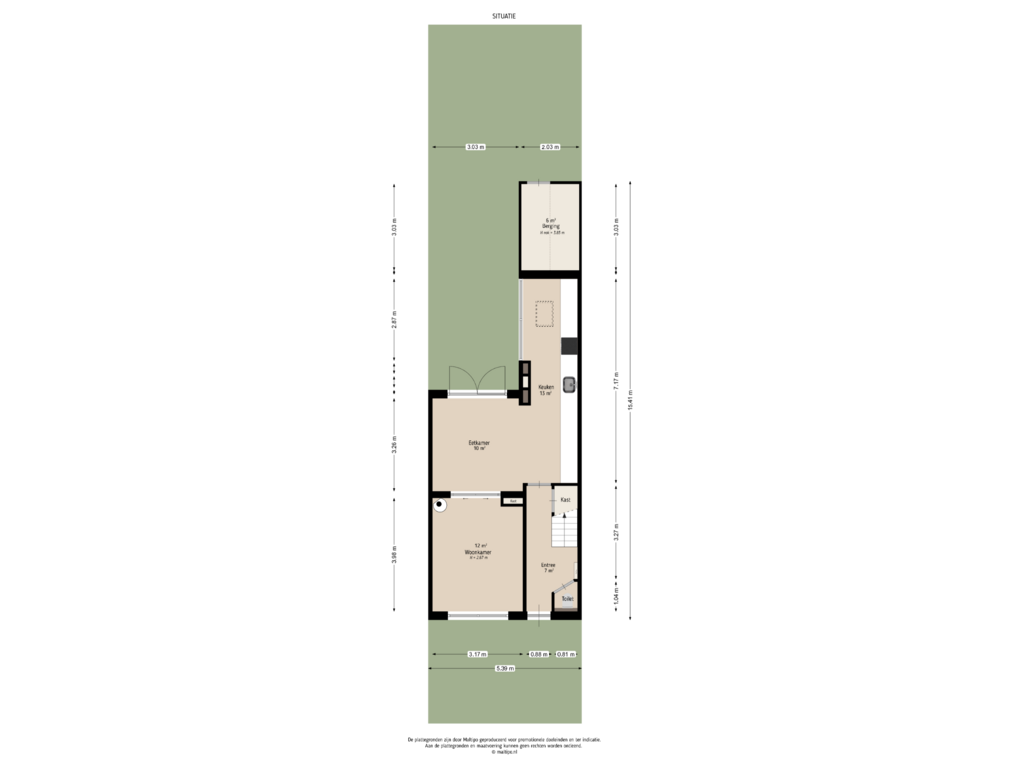 Bekijk plattegrond van Situatie van Jan van Arkelstraat 4