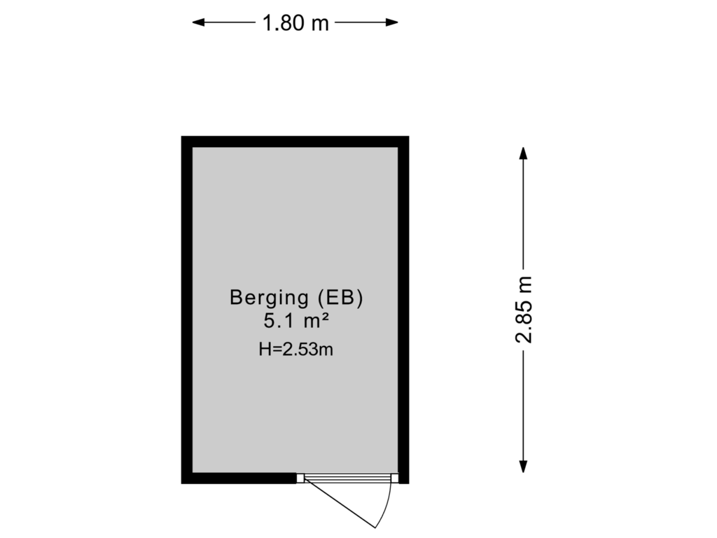 View floorplan of Berging of Rembrandt van Rijnstraat 111