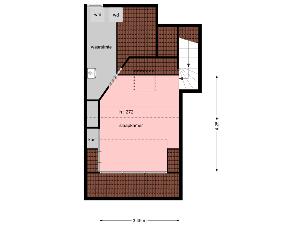 Bekijk plattegrond van 2e verdieping van Magnoliastraat 44