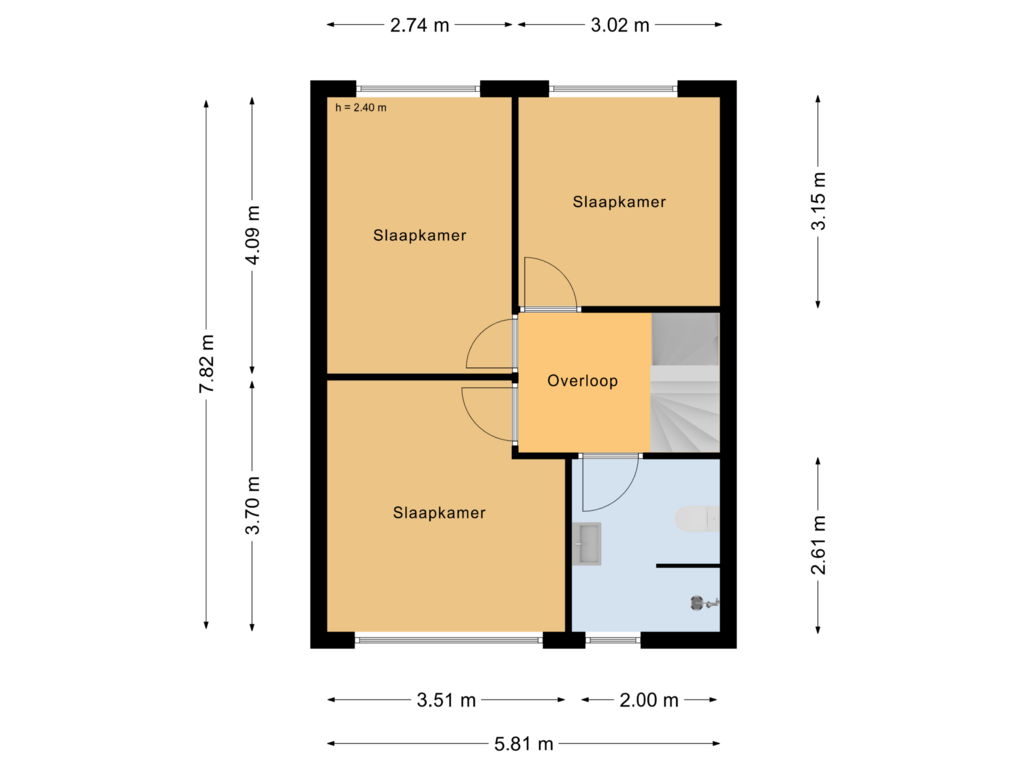 Bekijk plattegrond van Eerste verdieping van Meerkoetstraat 35