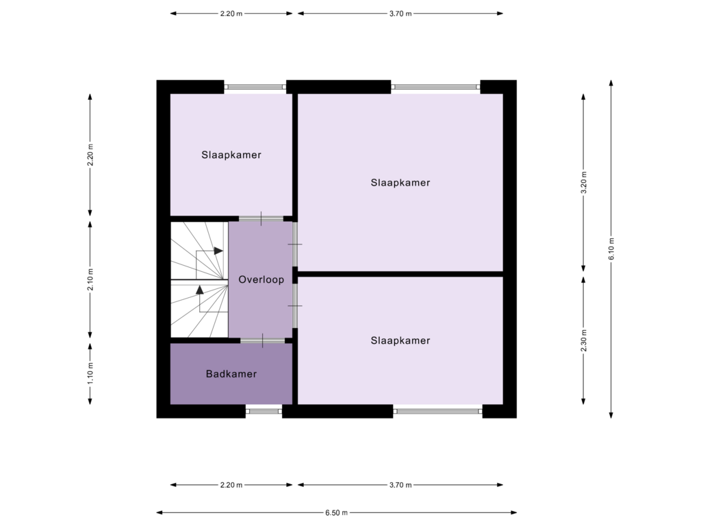 Bekijk plattegrond van Eerste verdieping van Arent van der Graeffstraat 16