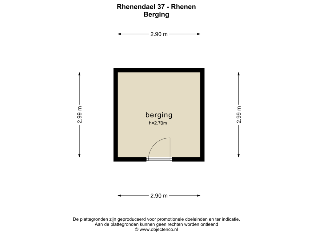 Bekijk plattegrond van BERGING van Rhenendael 37