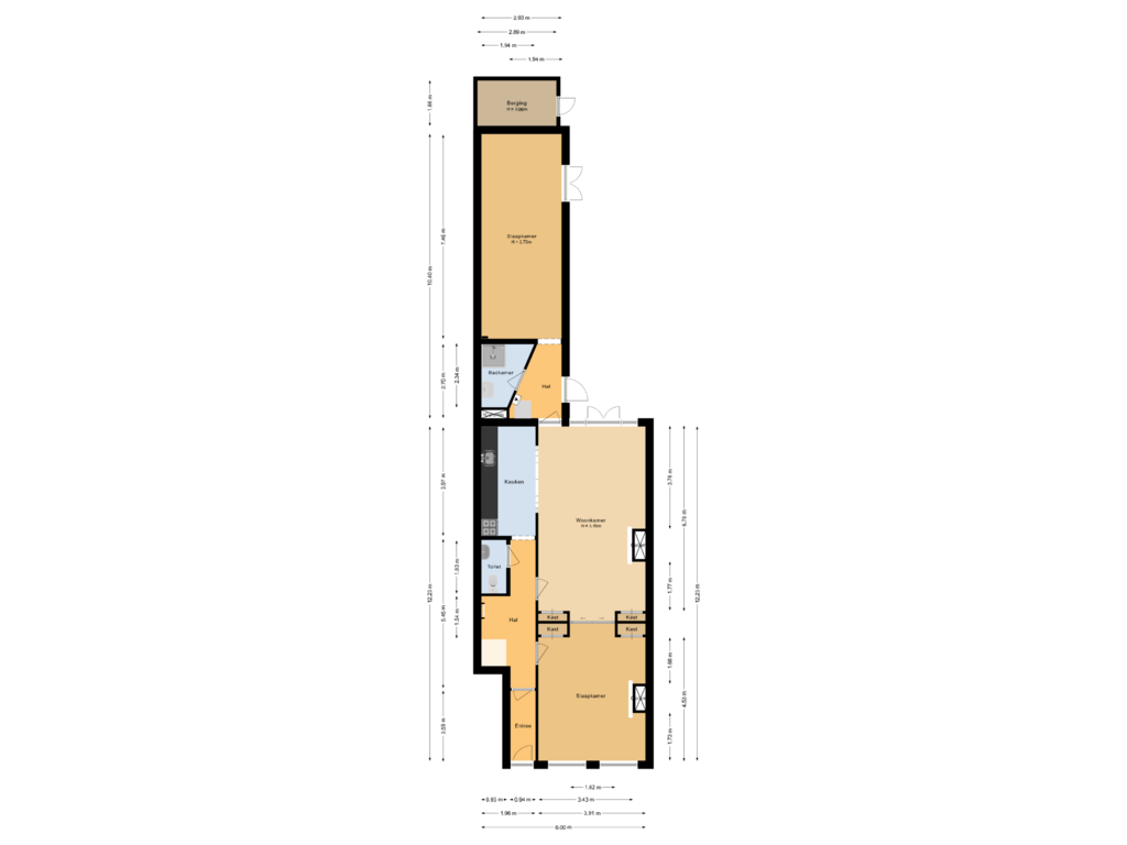 Bekijk plattegrond van Begane grond van Marconistraat 8