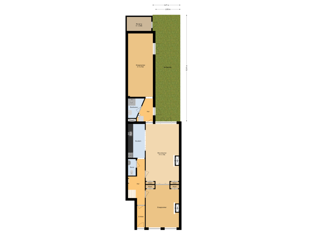 Bekijk plattegrond van Situatie van Marconistraat 8