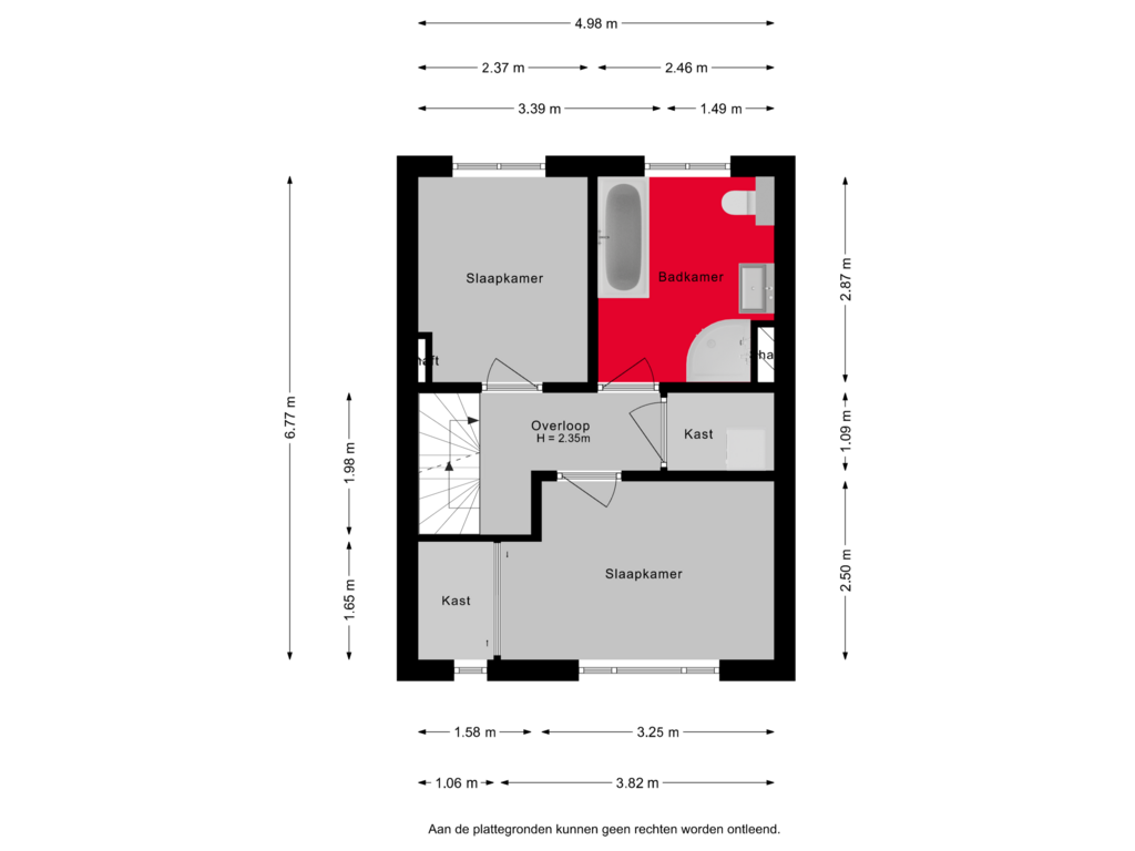 Bekijk plattegrond van 1e verdieping van Visserijstraat 10