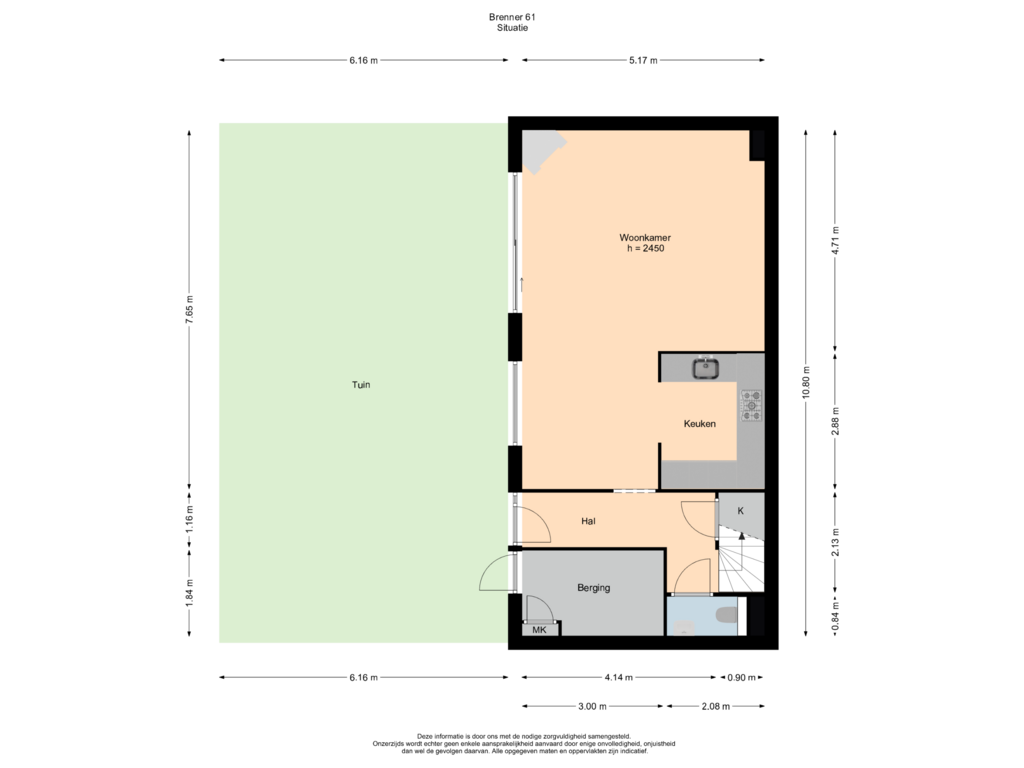 Bekijk plattegrond van Situatie van Brenner 61