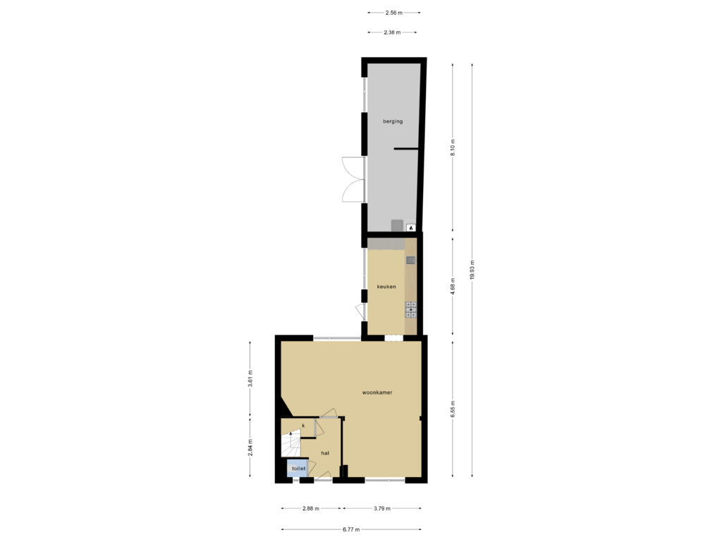 Bekijk plattegrond van begane grond van Prinses Beatrixstraat 20