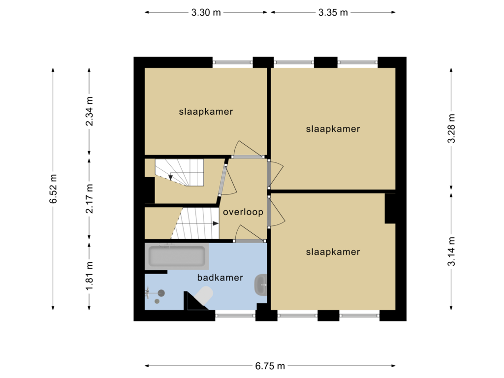 Bekijk plattegrond van 1e verdieping van Prinses Beatrixstraat 20