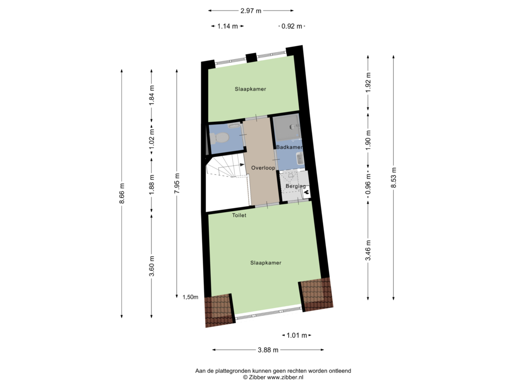 View floorplan of Tweede verdieping of Salomonsteeg 1