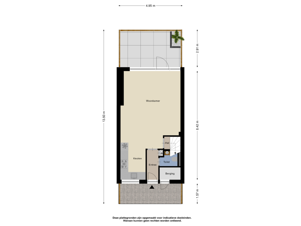 Bekijk plattegrond van Begane grond_tuin van Philips Willemplantsoen 8