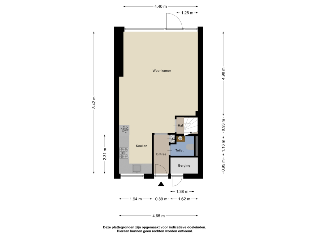 Bekijk plattegrond van Begane grond van Philips Willemplantsoen 8