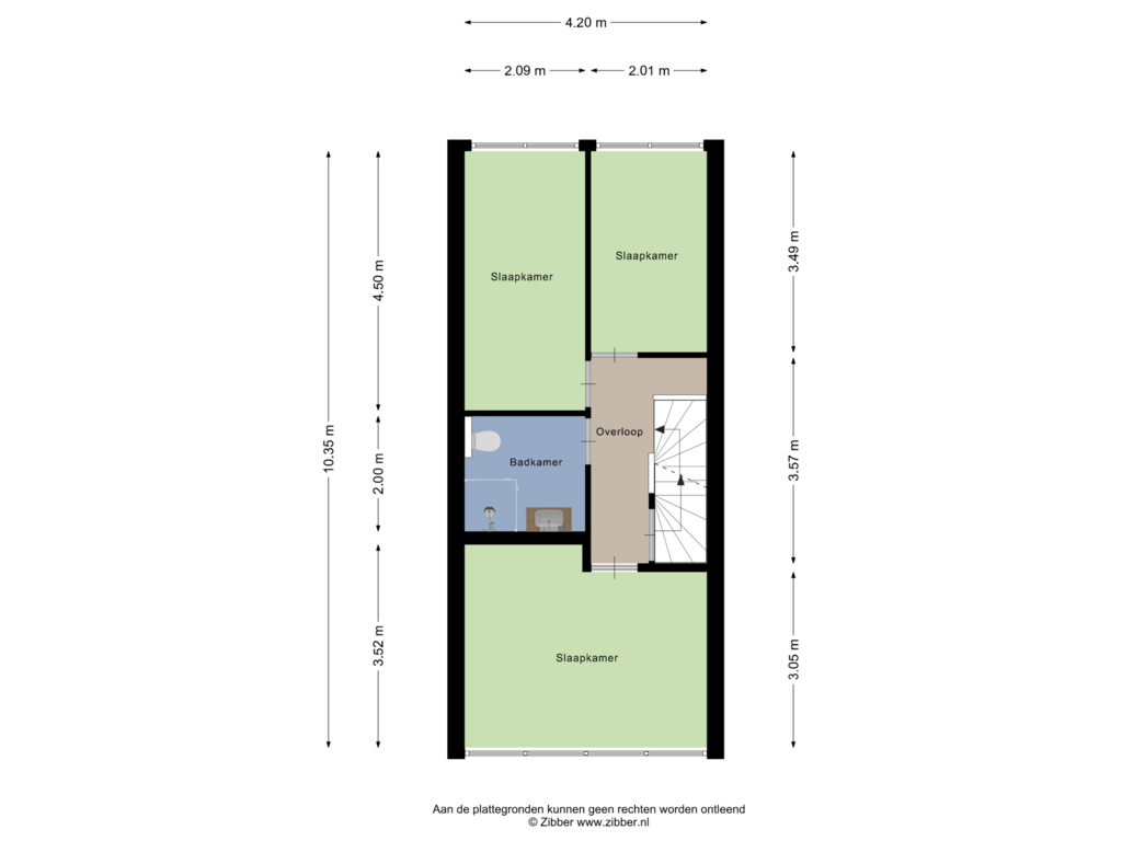 Bekijk plattegrond van Eerste verdieping van Weverstraat 24