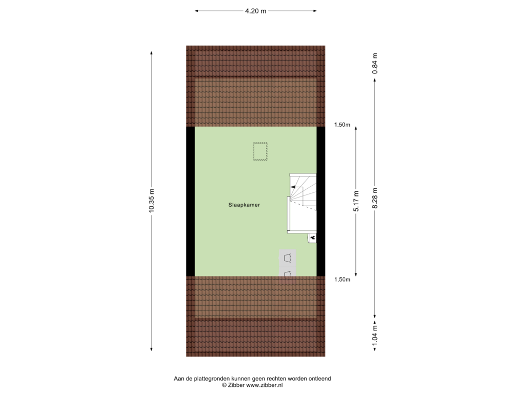 Bekijk plattegrond van Tweede verdieping van Weverstraat 24