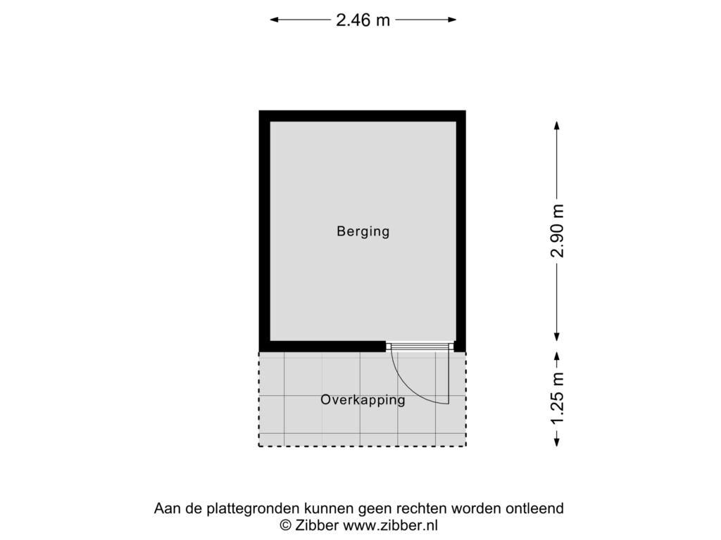 Bekijk plattegrond van Berging van Weverstraat 24