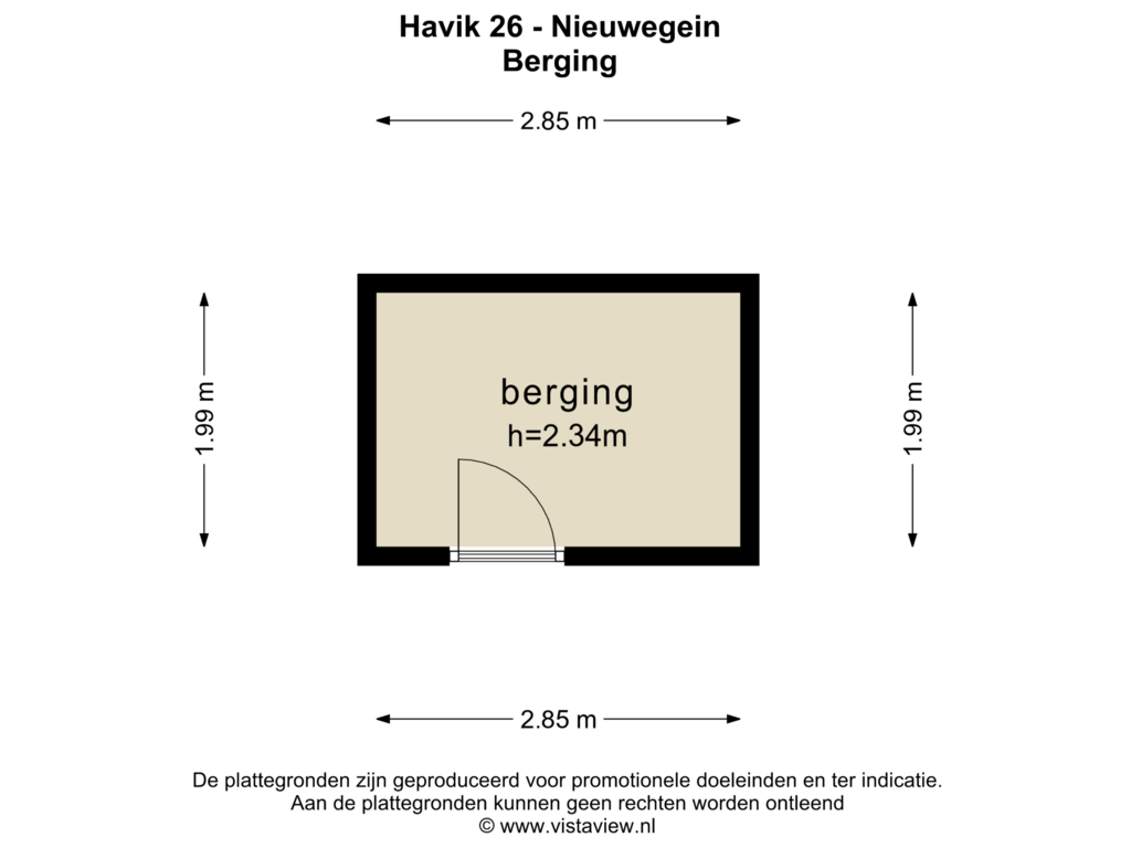 Bekijk plattegrond van BERGING van Havik 26