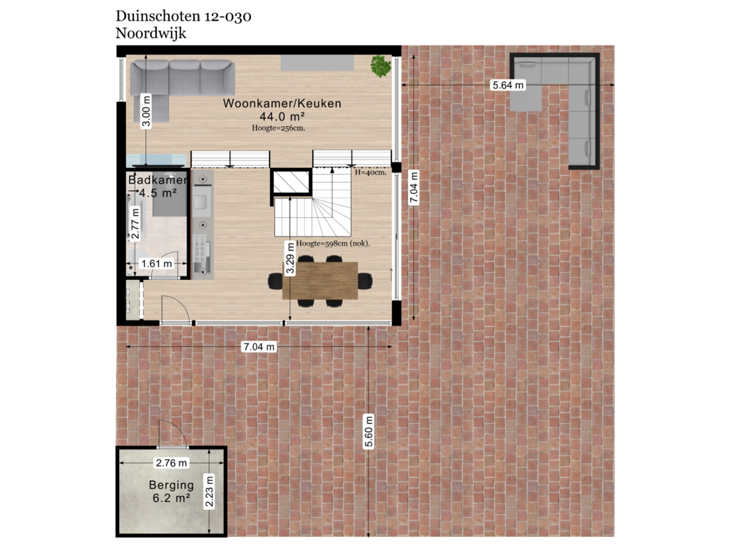 View floorplan of Begane Grond of Duinschooten 12-030