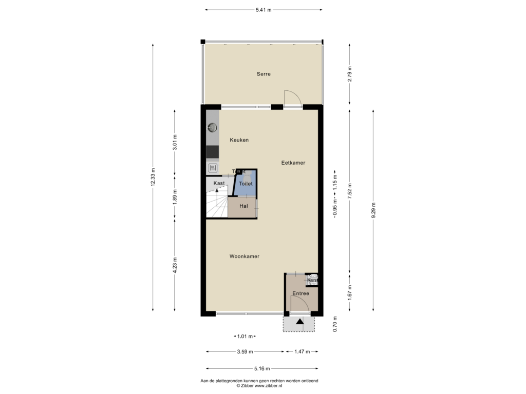 Bekijk plattegrond van Begane grond van Minerva 8