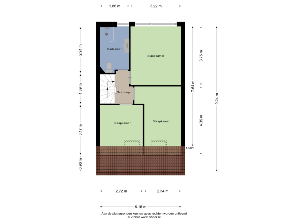 Bekijk plattegrond van Eerste verdieping van Minerva 8