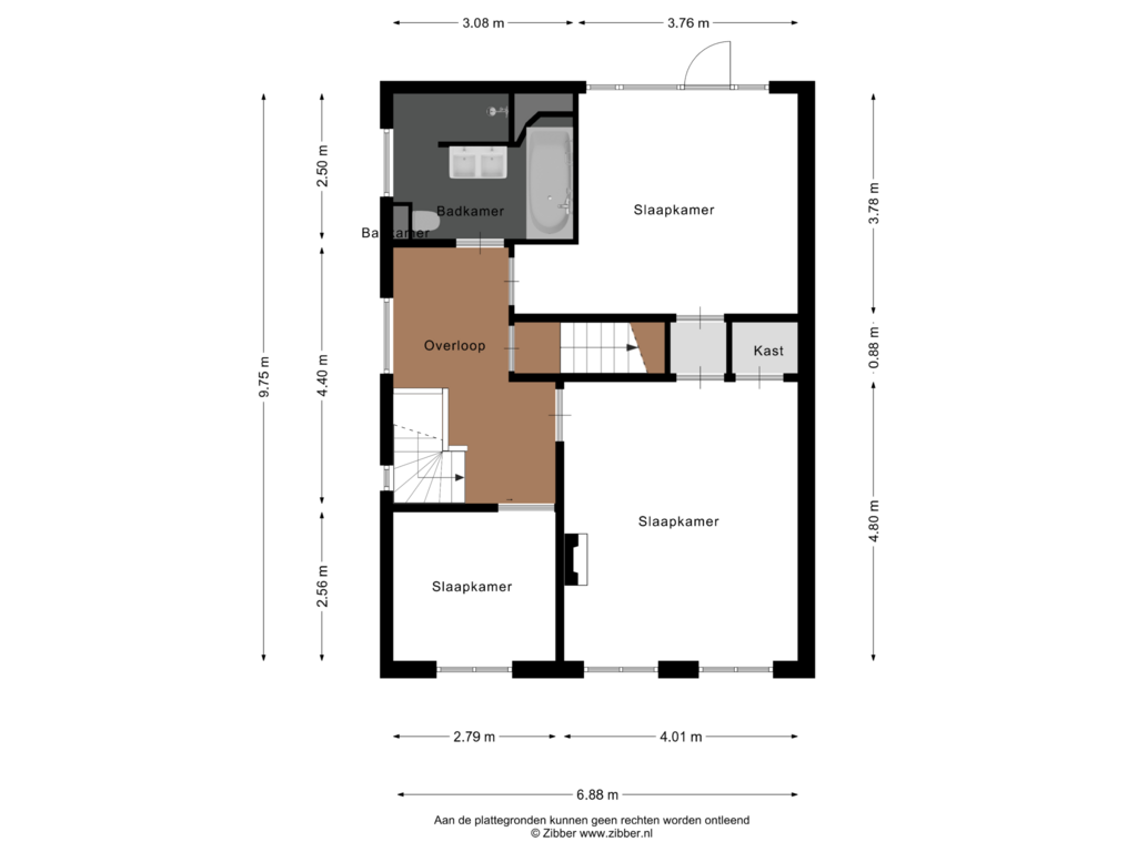 View floorplan of Eerste Verdieping of Taalstraat 13