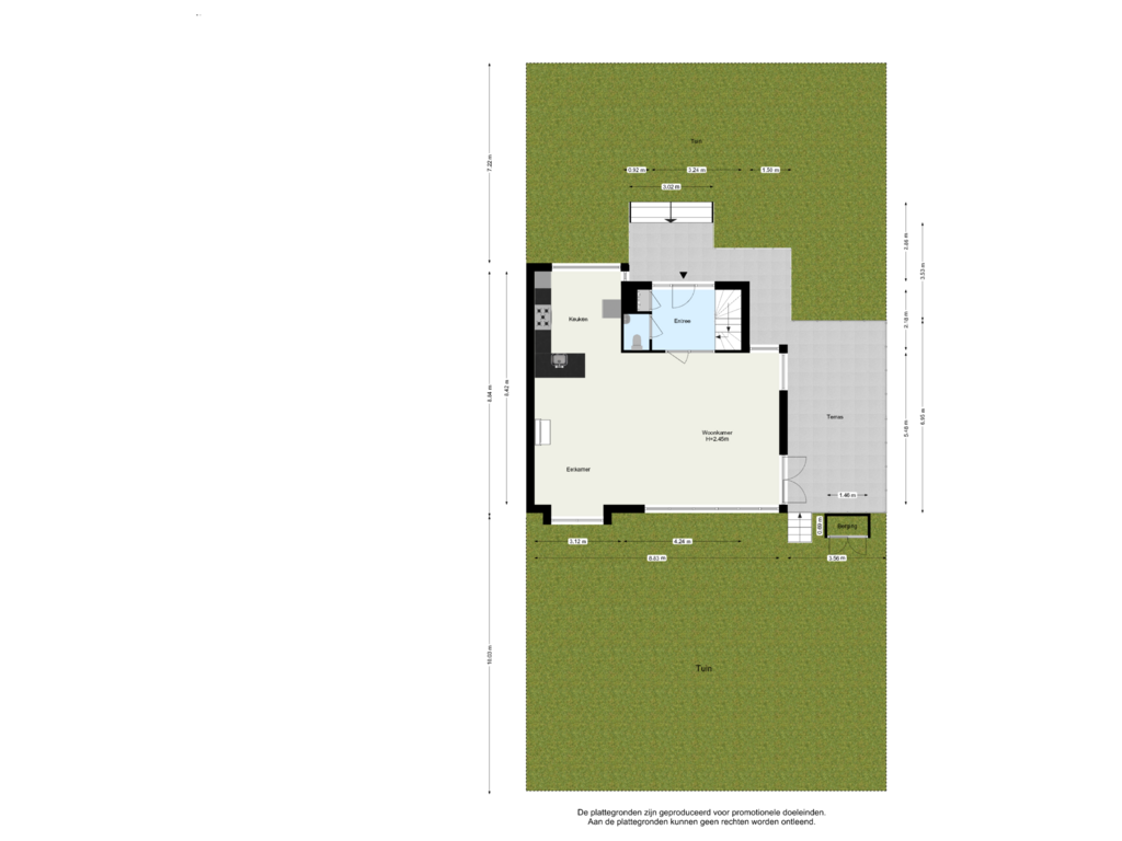 View floorplan of Begane Grond Tuin of Woudlaan 75