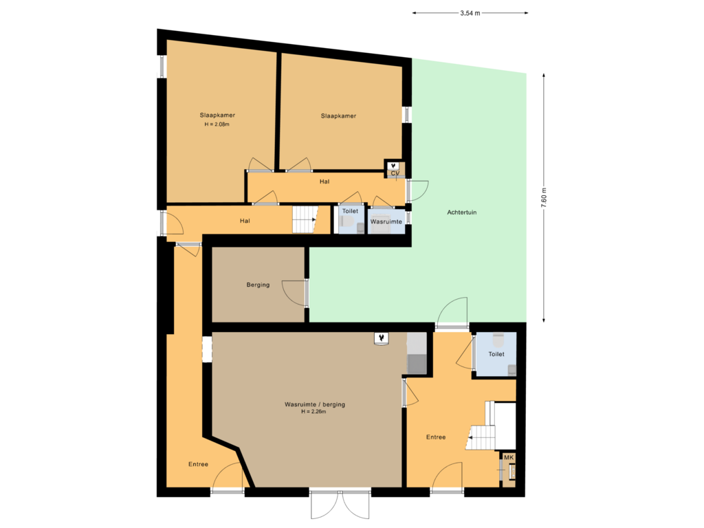 Bekijk plattegrond van Situatie van Bronckhorststraat 17