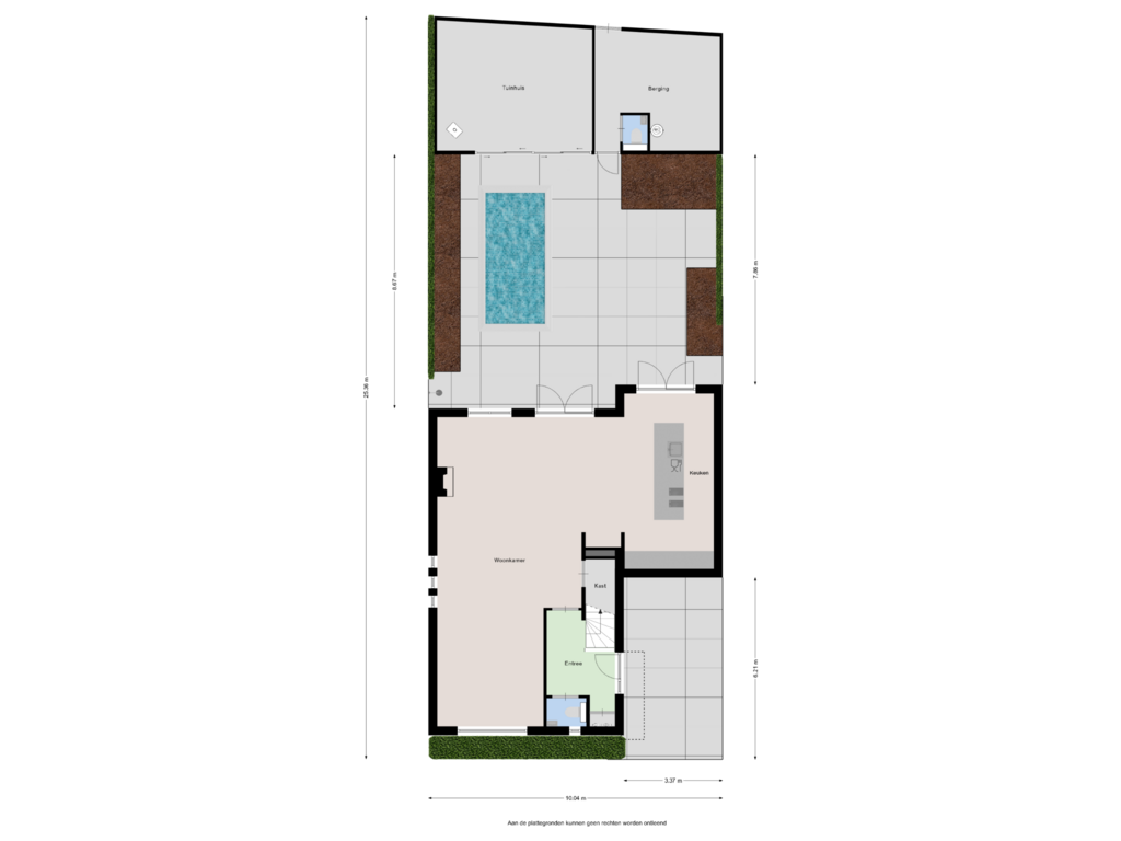 Bekijk plattegrond van Begane grond - tuin van Dirigenthof 1