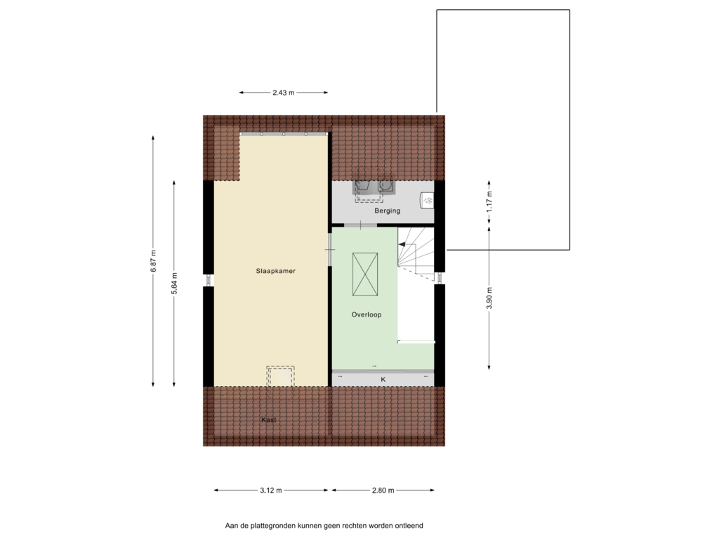 Bekijk plattegrond van Tweede verdieping van Dirigenthof 1