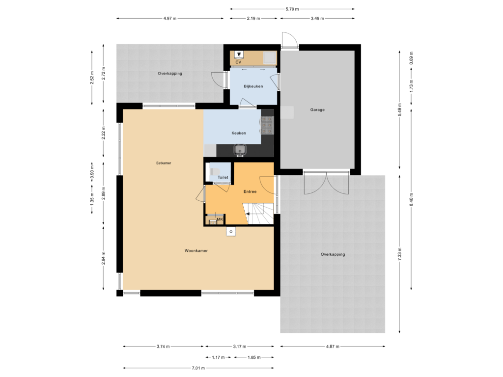 Bekijk plattegrond van Begane grond van Heemsteres 9